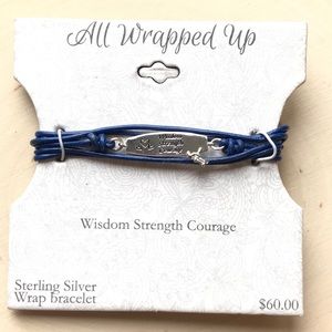 NWT all wrapped up sterling silver wrap bracelet